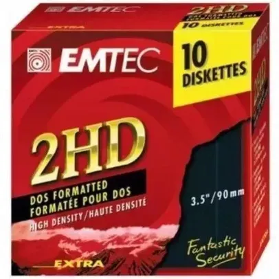 Disquete Emtec 2Hd 3.5 Cx. Com 10 Unidades