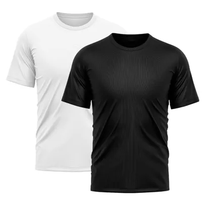 Kit 2 Camisetas Masculina Dry Fit Proteção Solar UV Básica Lisa Treino Academia Ciclismo Camisa