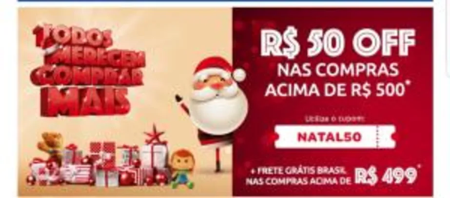 Carrefour - R$50 OFF  Acima de R$500*