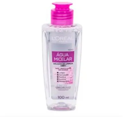 Água Micelar L'Oréal Paris Solução de Limpeza Facial 5 em 1 | 100ml | Incolor