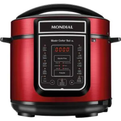 Pe-39 - Panela De Pressão Elétrica Digital Master Cooker Red 5l - Mondial - R$288
