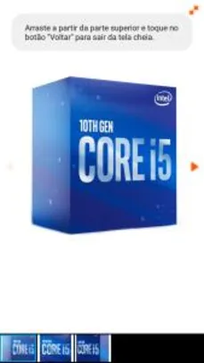 Processador Intel Core i5 10400F 2.90GHz (4.30GHz Turbo), 10ª Geração, 6-Cores 12-Threads, LGA 1200, BX8070110400F