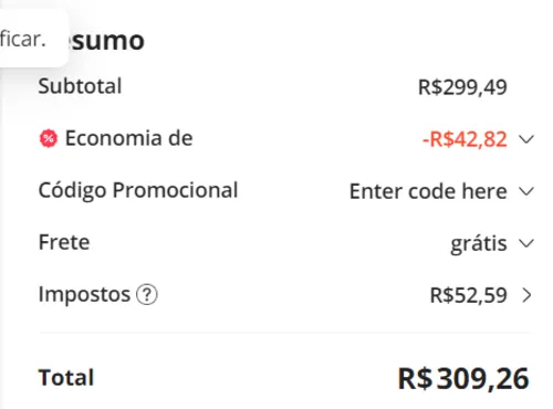 Imagem na descrição da promoção