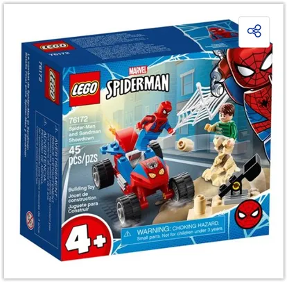 LEGO Marvel Spider-Man Confronto Homem-Aranha e Sandeman 76172 | r$ 48