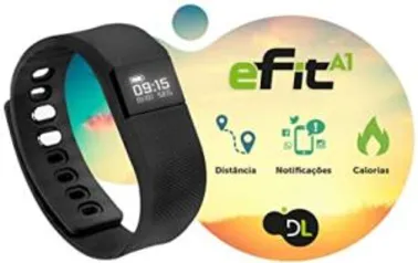 Pulseira Inteligente Esportiva, DL, Smartwatch para Esportes, Preto - PRIME