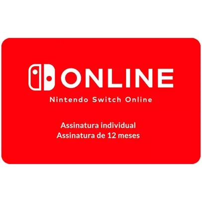 Nintendo Switch Online Assinatura 12 Meses para 1 Usuário [+Dicas na descrição]