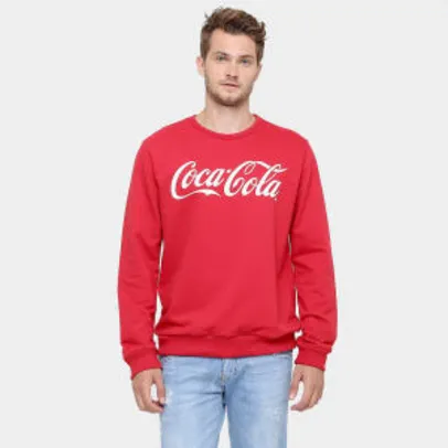Moletom Coca Cola Fechado Logo - Vermelho por R$ 70