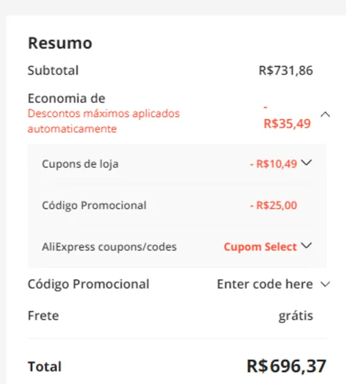 Imagem na descrição da promoção