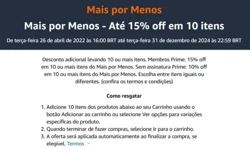 Imagem na descrição da promoção