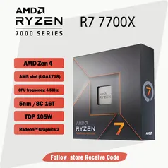 Processador AMD Ryzen 7 7700X novo