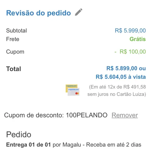 Imagem na descrição da promoção