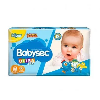 Fralda Infantil Babysec Ultrasec 80 unidades | R$54