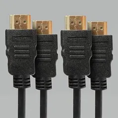 [PRIME] Combo 2 Cabos HDMI 2.0 2,5mt Preto | R$20