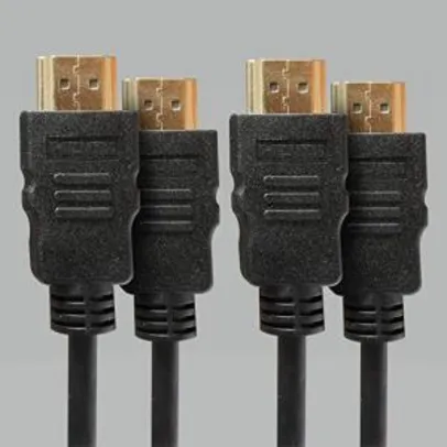 [PRIME] Combo 2 Cabos HDMI 2.0 2,5mt Preto | R$20