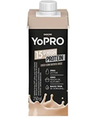 Bebida Láctea com 15g de proteína Côco e Batata Doce YoPRO 250ml | R$3
