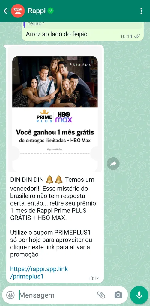 Imagem na descrição da promoção