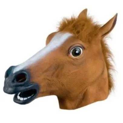 Mascara De Cavalo Cabeça De Cavalo Fantasia Cosplay R$ 39