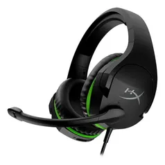 Headset over-ear gamer HyperX CloudX Stinger preto e verde