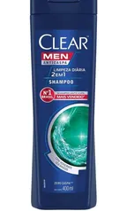 [PRIME| 2 UNIDADES] Shampoo Anticaspa Clear Men Limpeza Diária 2 em 1 400 Ml,