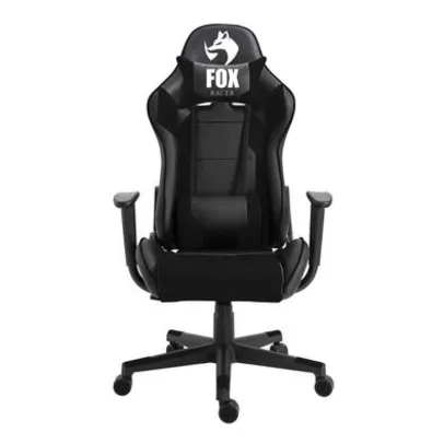 Cadeira Gamer FOX Racer Arctic, Suporta até 130kg, Preta