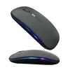 Product image Mouse Sem Fio Recarregável Rato Rgb Bluetooth Wireless Usb Ergonômico