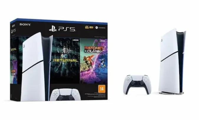 [MagaluBR/Moedas 3079] PlayStation 5 Slim Digital Edition 2024 1TB + 2 jogos