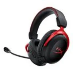 Headset Sem Fio Gamer HyperX Cloud II Som Surround 7.1, Drivers 53mm, Preto e Vermelho - 4P5K4AA