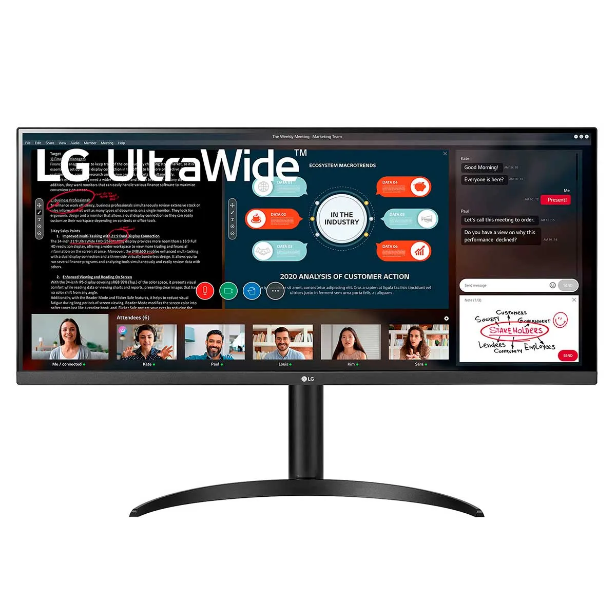 Monitor Lg 34" 21:9 Ips Full Hd Ultrawide 34Wp550