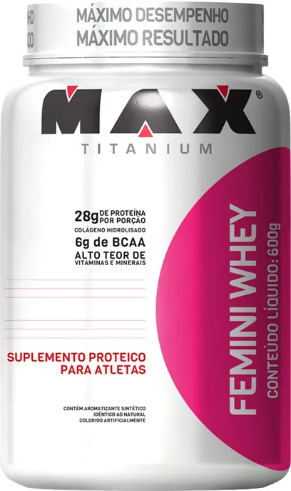 Foto do produto Max Titanium Femini Whey 600g Baunilha