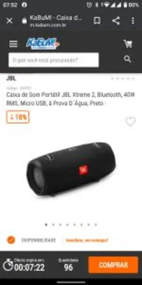 Caixa de Som JBL Xtreme 2 | R$ 1300
