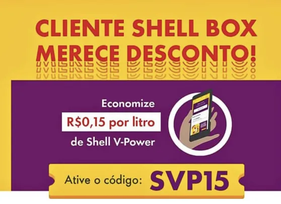 Shell Box Desconto de R$0,15 por litro