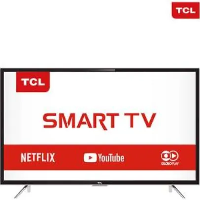 Smart TV LED 40'' Semp Toshiba TCL 40S4900 Full HD com Conversor Digital 3 HDMI 2 USB Wi-Fi POR R$ 1181