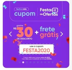 R$30 OFF em compras acima de R$110