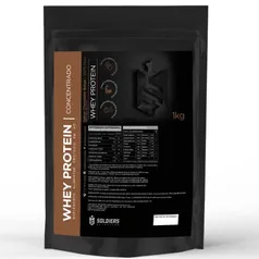 Whey Protein Concentrado 1kg - Chocolate Belga - Importado - Soldiers Nutrition