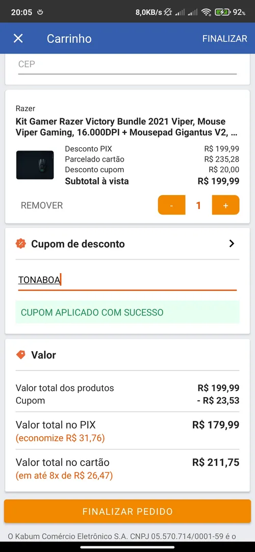 Imagem na descrição da promoção