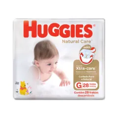 Fralda Huggies Natural Care G Com 28 Unidades