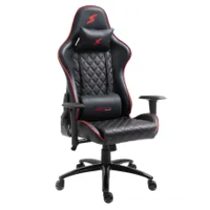 Cadeira Gamer SuperFrame Warrior, Reclinável, Preto e Vermelho