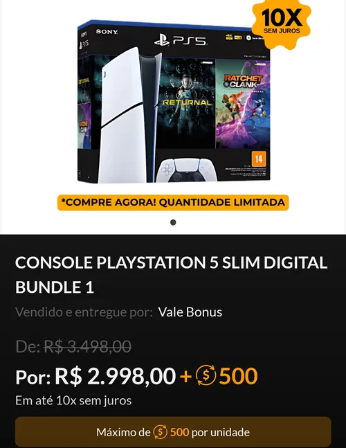 Imagem na descrição da promoção