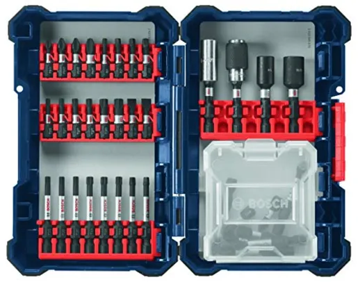 BOSCH SDMS38 Conjunto de 38 pç com sistema de caixa personalizada p/ aparafusamento resistente a impactos