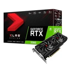 PLACA DE VIDEO PNY GEFORCE RTX 2060 6GB GDDR6 OC XLR8 192-BIT, VCG20606DFPPB-O - R$1749