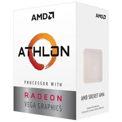 Processador AMD Athlon 3000G 3.5GHz, 2-Cores, 4-Threads | R$325
