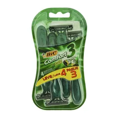 [APP] Kit Aparelho de Barbear Bic Comfort 3 Pele Sensível 4 Unid | R$9