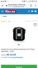 Panela De Arroz Eletrica Gourmet 127v Preto Multilaser - R$62