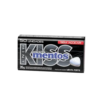 MENTOS Pastilha Sem Açúcar Mentos Kiss Xtreme Frozen Menta Forte | 35G - 50 Unidades