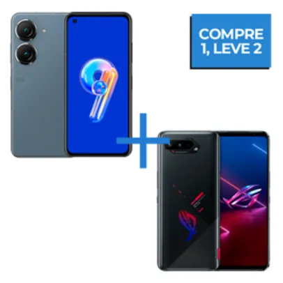 Smartphone ASUS Zenfone 9 8GB/ 256GB Starry Blue + Smartphone ASUS ROG Phone 5s 8GB/ 128GB Preto