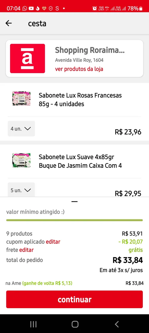 Imagem na descrição da promoção