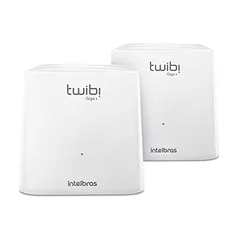 [Prime] Kit Roteador Wi-Fi Mesh Intelbras 2 Unidades Twibi Giga+ Branco