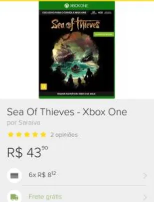 Sea Of Thieves - Xbox One | R$44