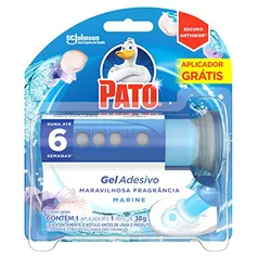 [REC + super] Desodorizador Sanitário Pato Gel Adesivo Marine Refil 6 Discos Aparelho