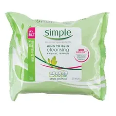 Lenços Umedecidos Simple para Limpeza 25 Unidades | R$11